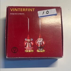 IKEA VINTERFINT Red and White Santa Figurines